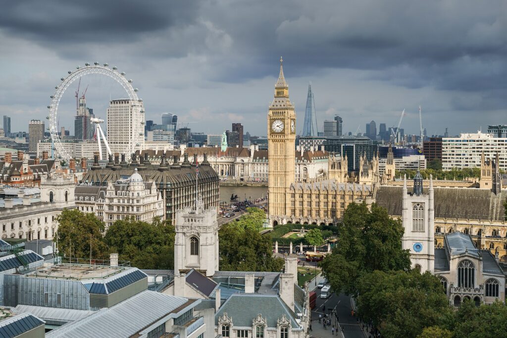 Palace of Westminster from the dome on Methodist Central Hall (illustrative photo of City of Westminster)