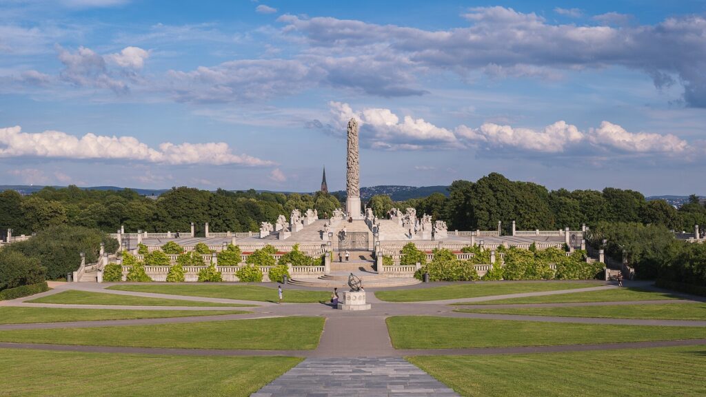 Vigeland Sculpture Park - Panoramic view towards the Monolith, Oslo, Norway (illustrative photo of Oslo)
